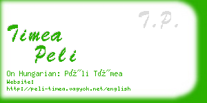 timea peli business card